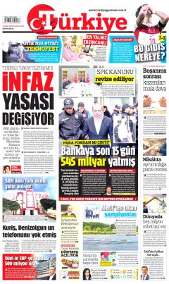 Türkiye Gazetesi Gazetesi Manşetleri