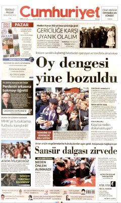 Cumhuriyet Gazetesi Manşetleri