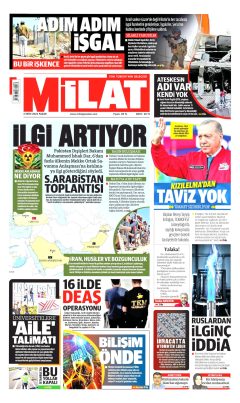 Milat Gazetesi Manşetleri