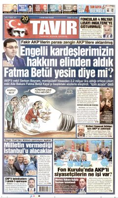 Tavır Gazetesi Gazetesi Manşetleri