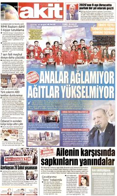 Yeni Akit Gazetesi Manşetleri