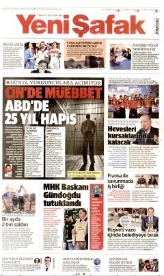 Yeni Şafak Gazetesi Manşetleri