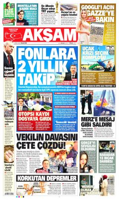 Akşam Gazetesi Manşetleri
