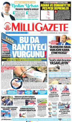 Milli Gazete Gazetesi Manşetleri