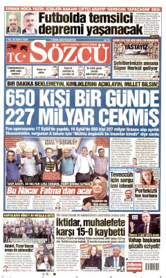 Sözcü Gazetesi Manşetleri