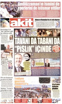 Yeni Akit Gazetesi Manşetleri