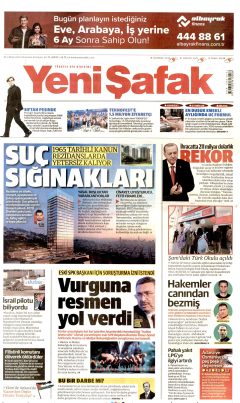 Yeni Şafak Gazetesi Manşetleri