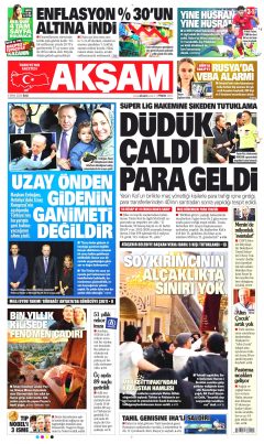 Akşam Gazetesi Manşetleri