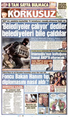Korkusuz Gazetesi Manşetleri