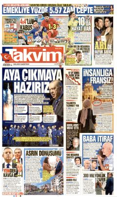Takvim Gazetesi Manşetleri