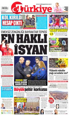 Türkiye Gazetesi Gazetesi Manşetleri