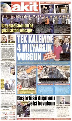 Yeni Akit Gazetesi Manşetleri
