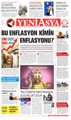 Yeni Asya Gazetesi Manşetleri
