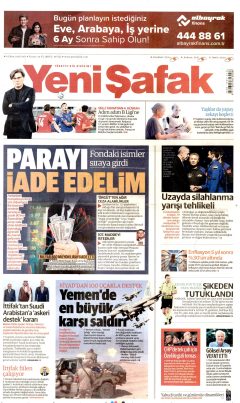Yeni Şafak Gazetesi Manşetleri