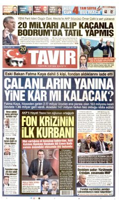 Tavır Gazetesi Gazetesi Manşetleri