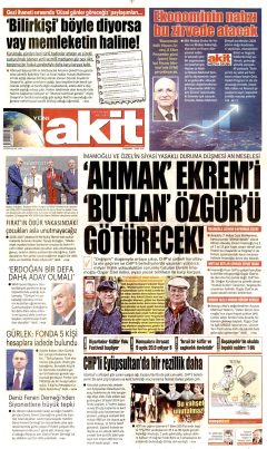 Yeni Akit Gazetesi Manşetleri