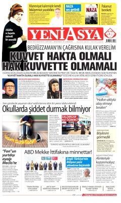 Yeni Asya Gazetesi Manşetleri