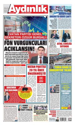 Aydınlık Gazetesi Gazetesi Manşetleri