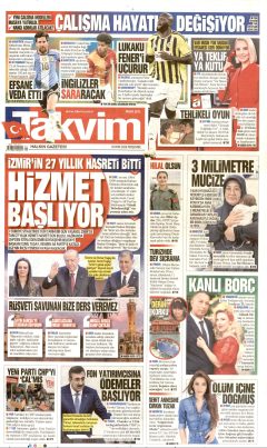 Takvim Gazetesi Manşetleri