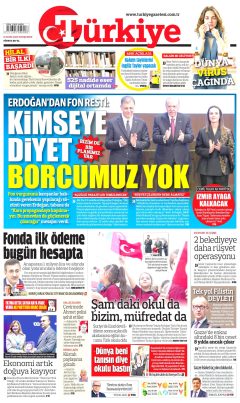Türkiye Gazetesi Gazetesi Manşetleri