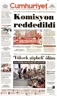 Cumhuriyet Gazetesi Manşetleri