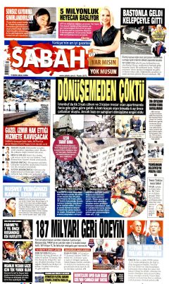 Sabah Gazetesi Manşetleri