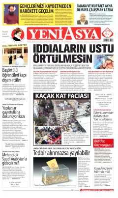 Yeni Asya Gazetesi Manşetleri