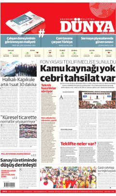 Dünya Gazetesi Manşetleri