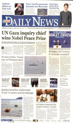 Hürriyet Daily News Gazetesi Manşetleri
