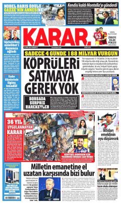 Karar Gazetesi Manşetleri