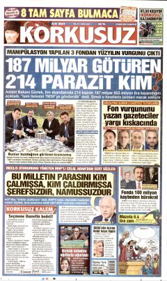 Korkusuz Gazetesi Manşetleri