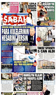 Sabah Gazetesi Manşetleri