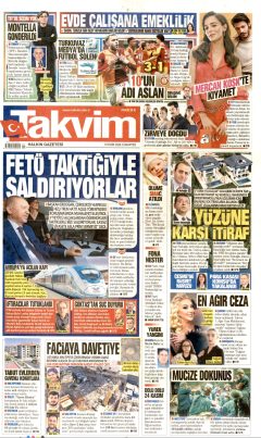 Takvim Gazetesi Manşetleri