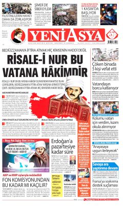 Yeni Asya Gazetesi Manşetleri
