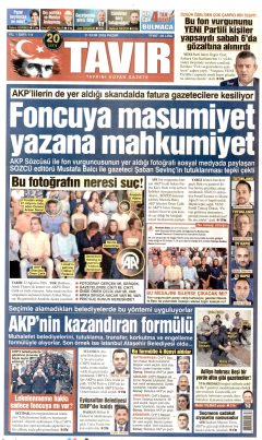 Tavır Gazetesi Gazetesi Manşetleri
