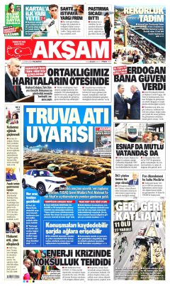 Akşam Gazetesi Manşetleri