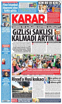 Karar Gazetesi Manşetleri