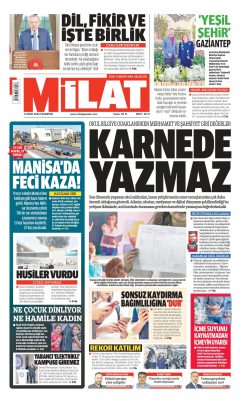 Milat Gazetesi Manşetleri
