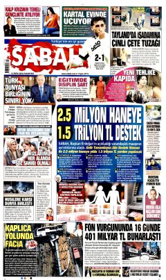 Sabah Gazetesi Manşetleri