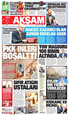 Akşam Gazetesi Manşetleri
