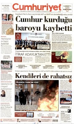 Cumhuriyet Gazetesi Manşetleri