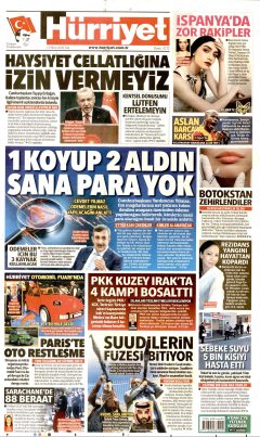 Hürriyet Gazetesi Manşetleri