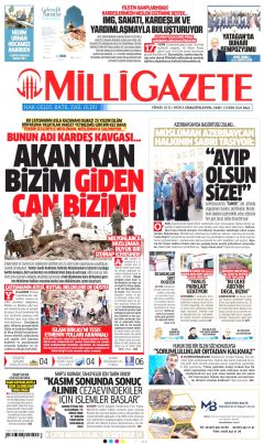 Milli Gazete Gazetesi Manşetleri