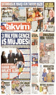 Takvim Gazetesi Manşetleri