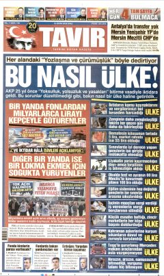 Tavır Gazetesi Gazetesi Manşetleri