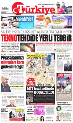 Türkiye Gazetesi Gazetesi Manşetleri