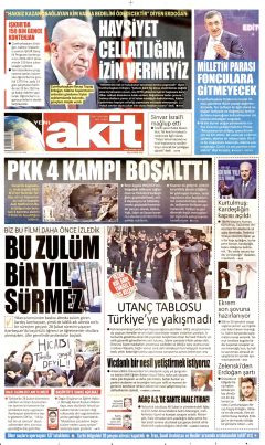 Yeni Akit Gazetesi Manşetleri