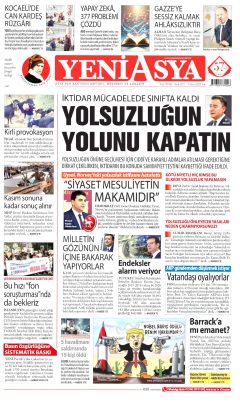 Yeni Asya Gazetesi Manşetleri
