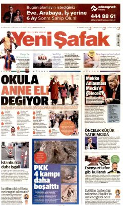 Yeni Şafak Gazetesi Manşetleri