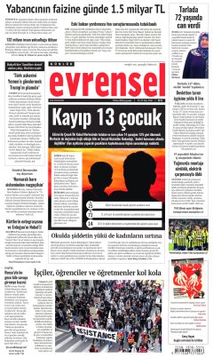 Evrensel Gazetesi Manşetleri
